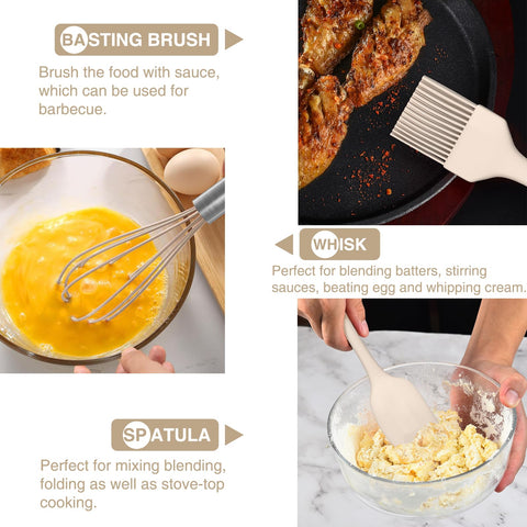 AIKKIL tongs and ladle displayed for visual size comparison to choose correct tool