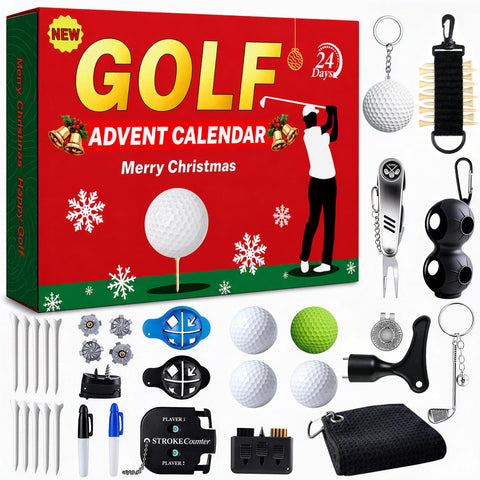 AILE front packaging showing 24-day golf countdown calendar and gift-ready design