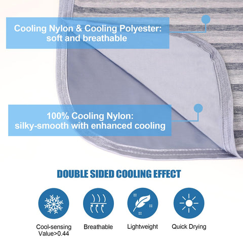 Ailemei Direct full spread on bed illustrating breathable, satiny cooling surface