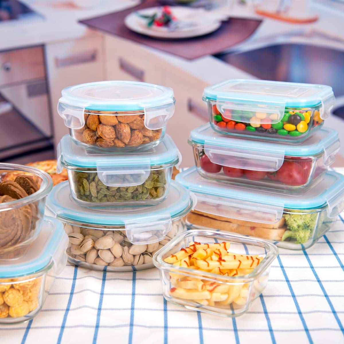 AILTEC containers next to utensils showing scale and portion control convenience