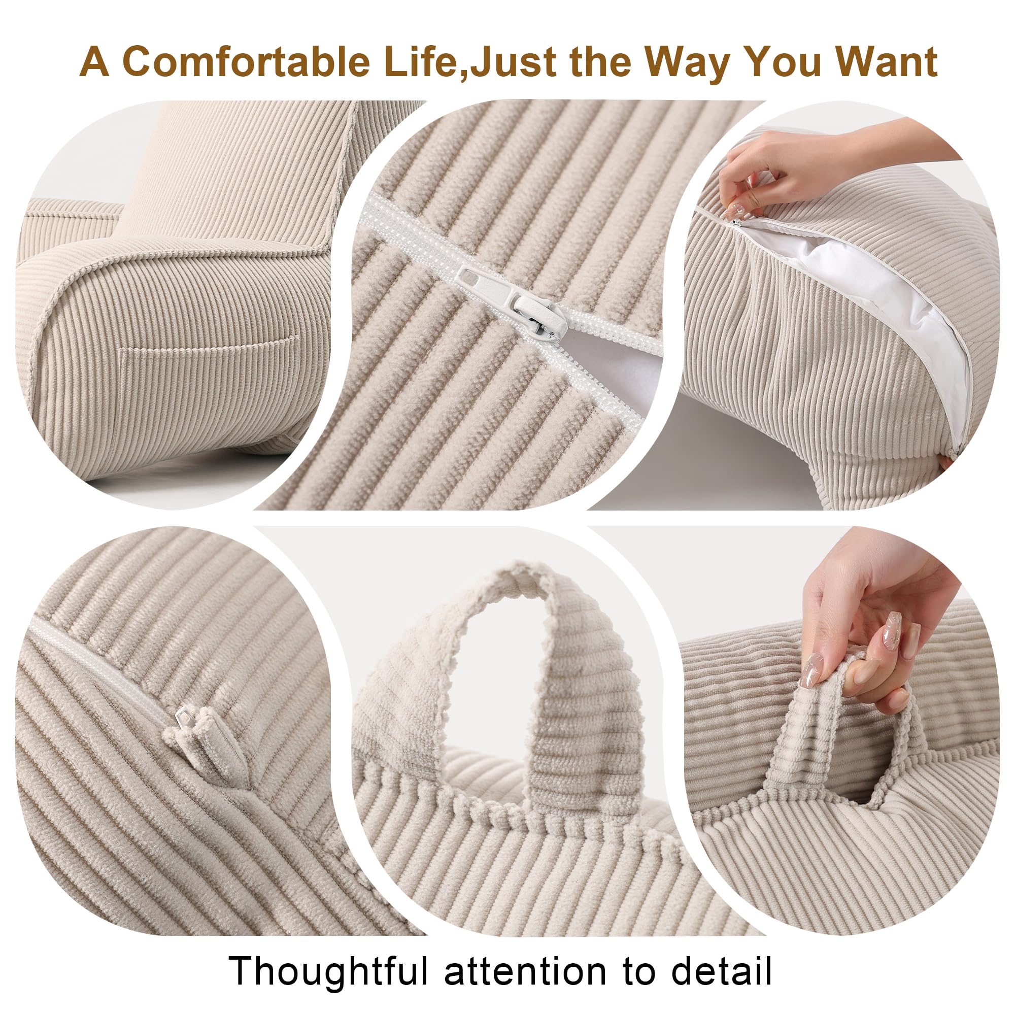 Ailuteie size comparison next to throw pillow to show compact footprint
