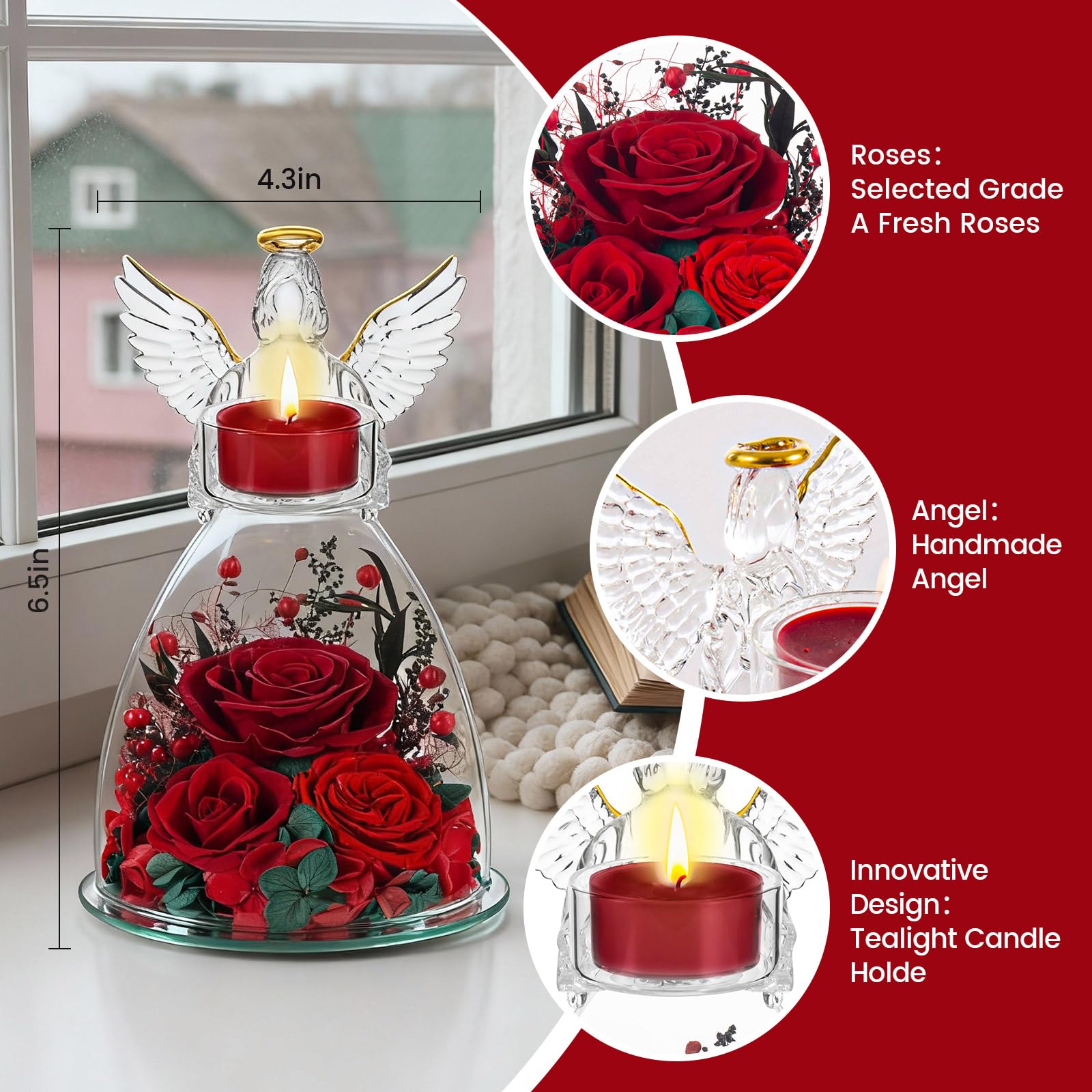 AIMEYE angel wings and golden halo detail conveying symbolic care and charm benefit