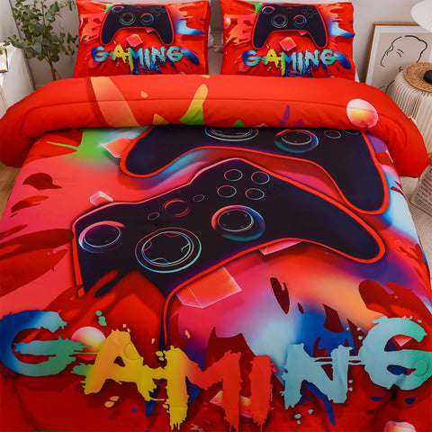 Aimuan child sitting on comforter showing cozy comfort and playful design