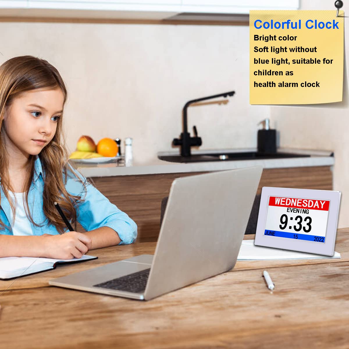 AINFTIME alarm controls close-up showing easy-to-use reminder setup