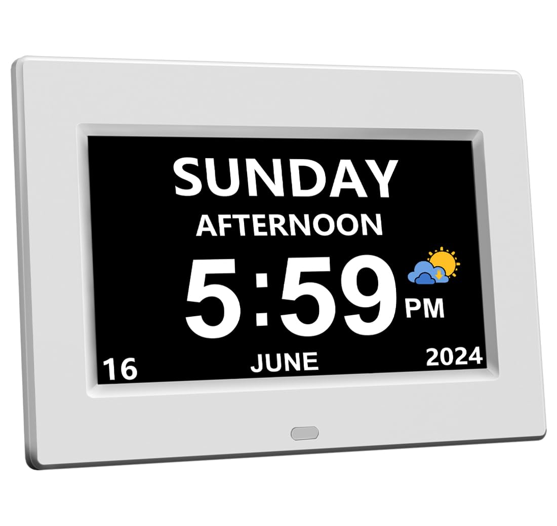 AINFTIME front display showing large date and weekday for instant recognition