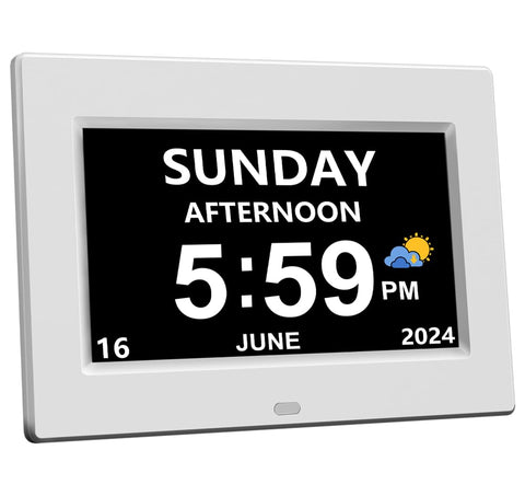 AINFTIME front display showing large date and weekday for instant recognition