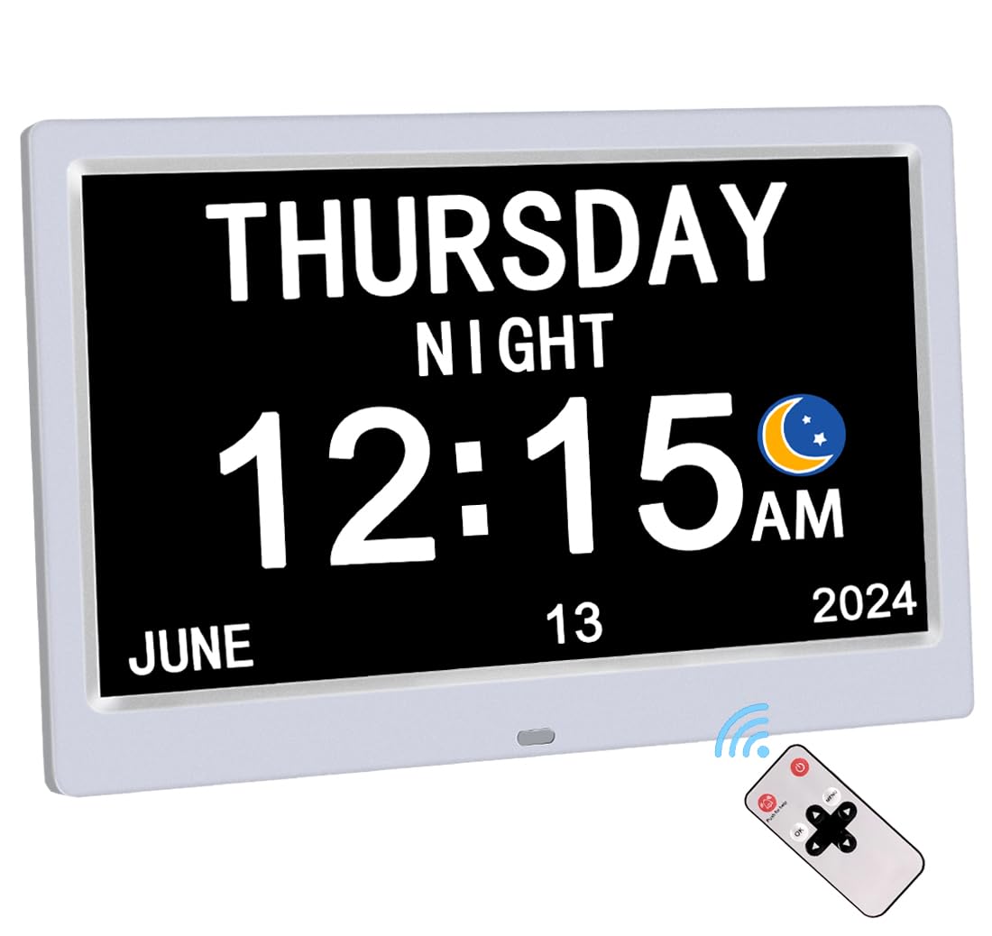 AINFTIME front display showing date time and day for easy reading