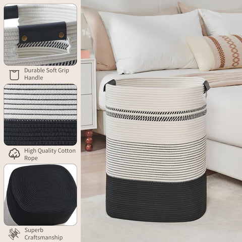 AINUOQI basket beside sofa shows size and placement benefit