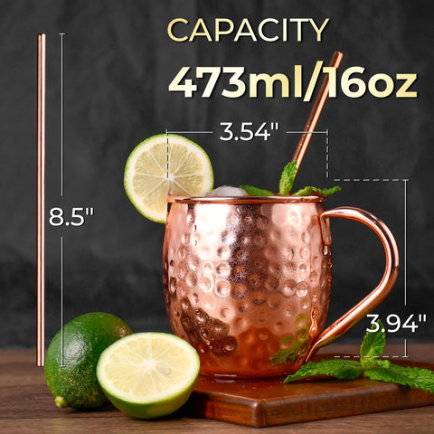 Airbin copper straws with cleaning brush shown, reusable and eco-friendly benefit