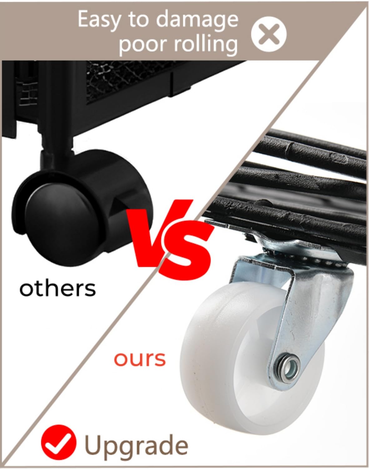 Airhercs side profile with ruler indicating low-height fit under bed benefit