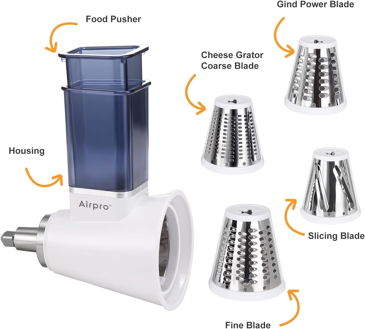 Airpro attached to a KitchenAid mixer for fast hands-free prep benefit