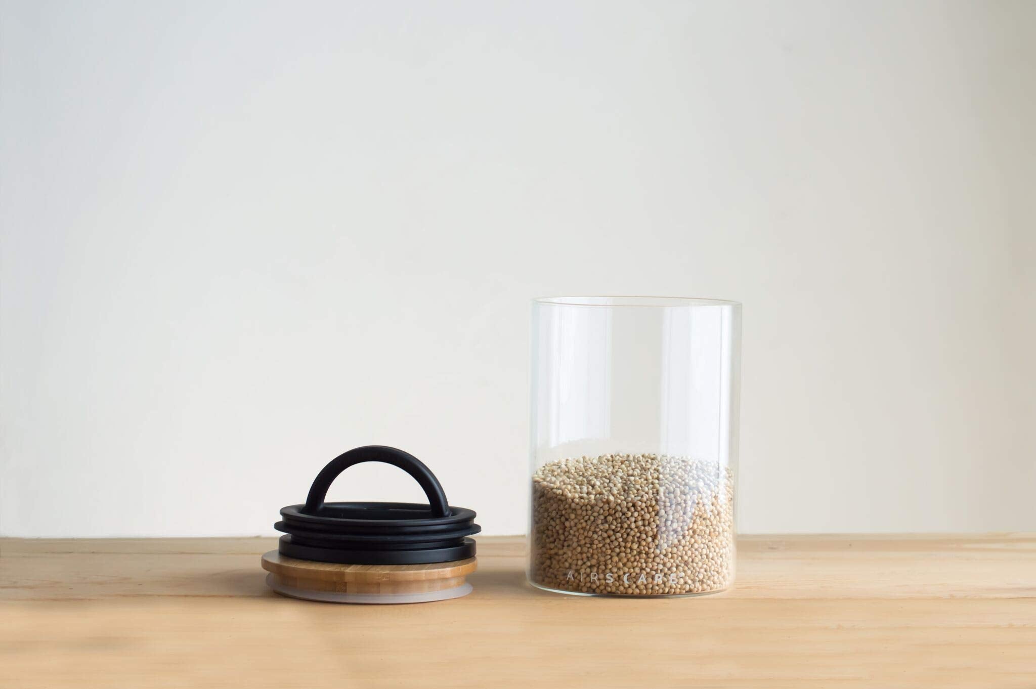 AirScape canister on kitchen counter providing organized storage