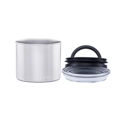 AirScape small canister on pantry shelf saves space and organizes dry goods