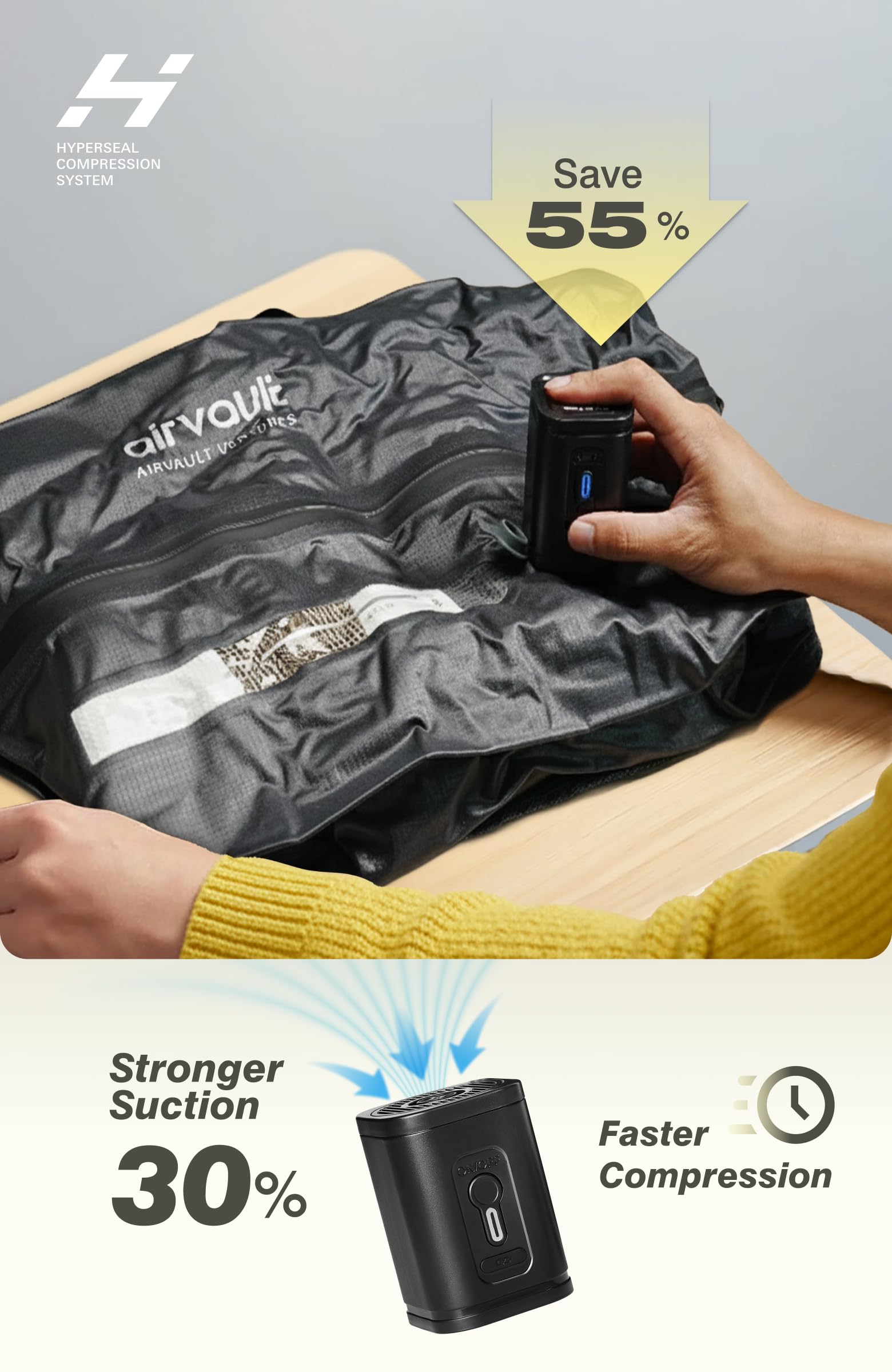 AIRVAULT VENTURES close-up of IPX8 airtight zipper demonstrating water protection