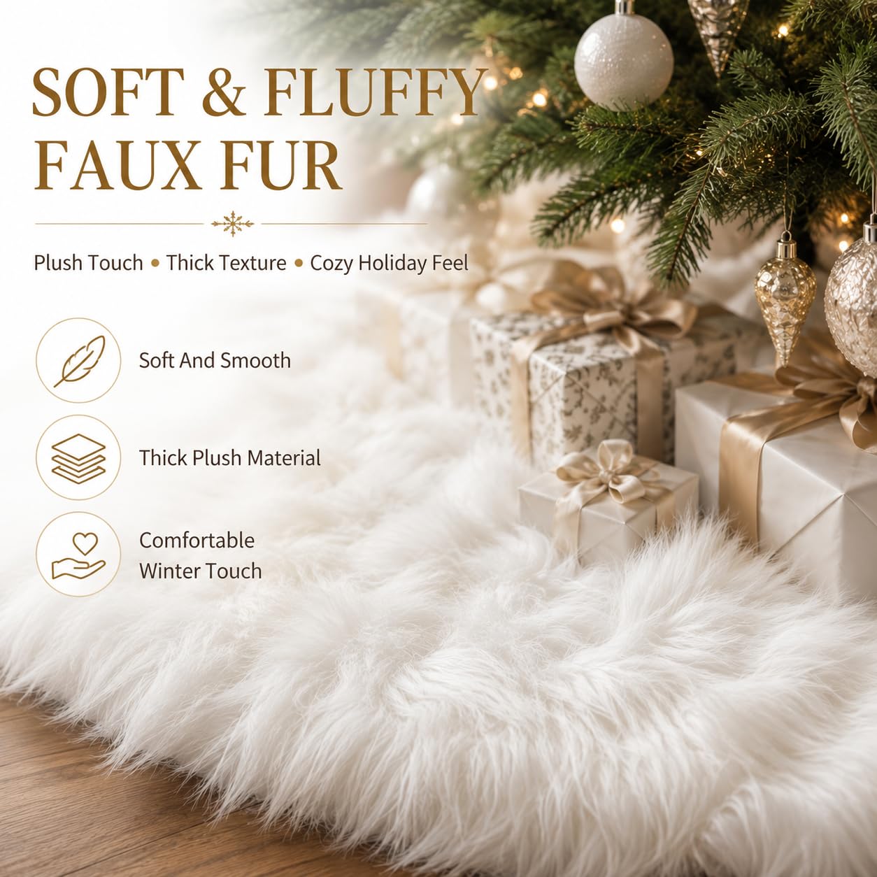 AISENO close-up of upgraded faux fur texture highlighting soft touch