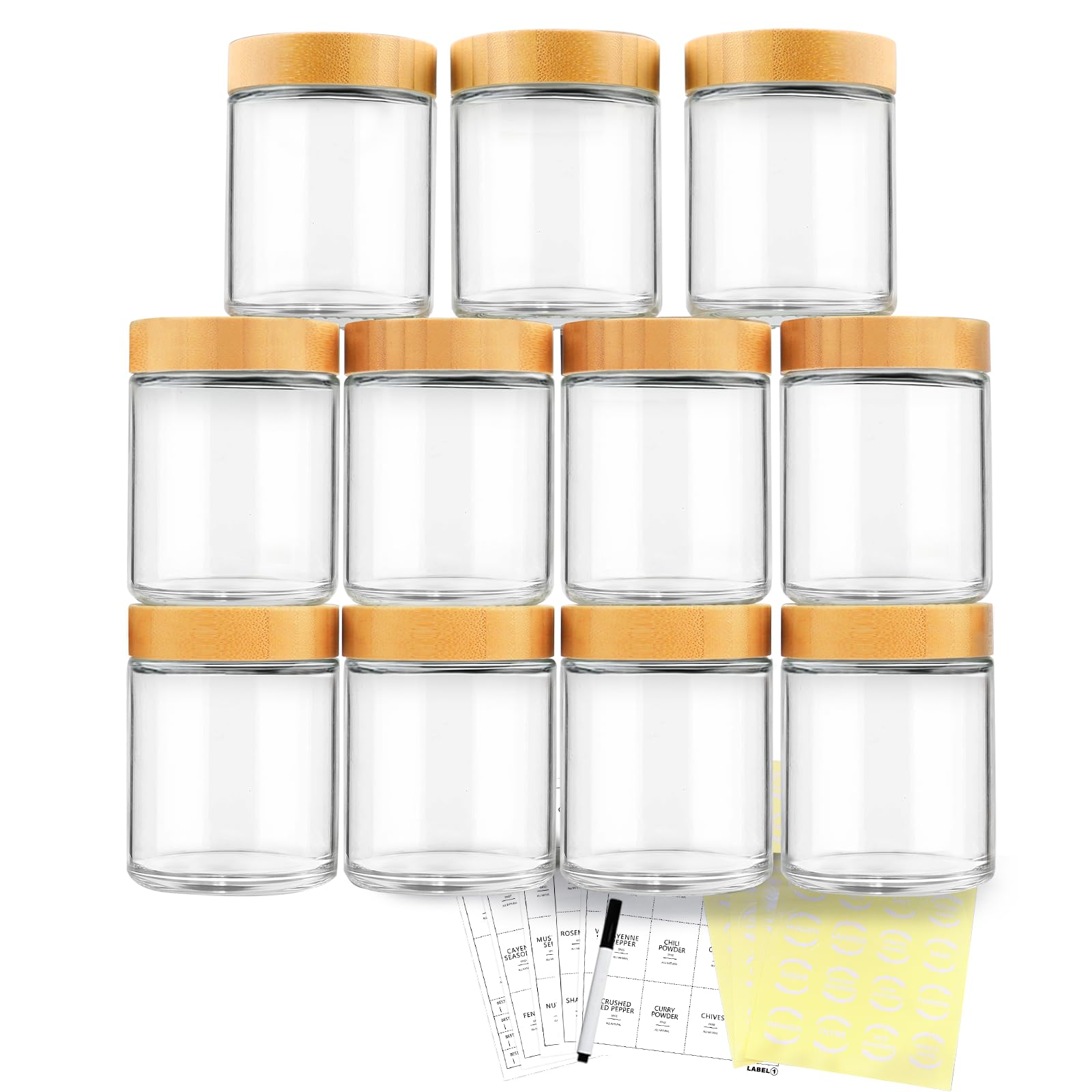 AISIPRIN jars on kitchen counter demonstrating tidy, aesthetic organization
