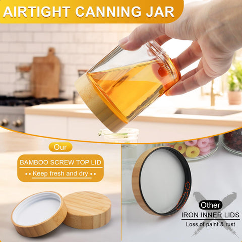 AISIPRIN wide-mouth jar being filled with a spoon for easy refills
