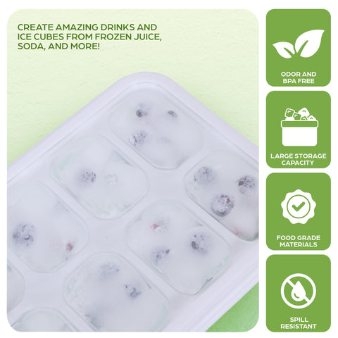 AISLE 3 ESSENTIALS stacked trays in freezer saving space and preventing spills