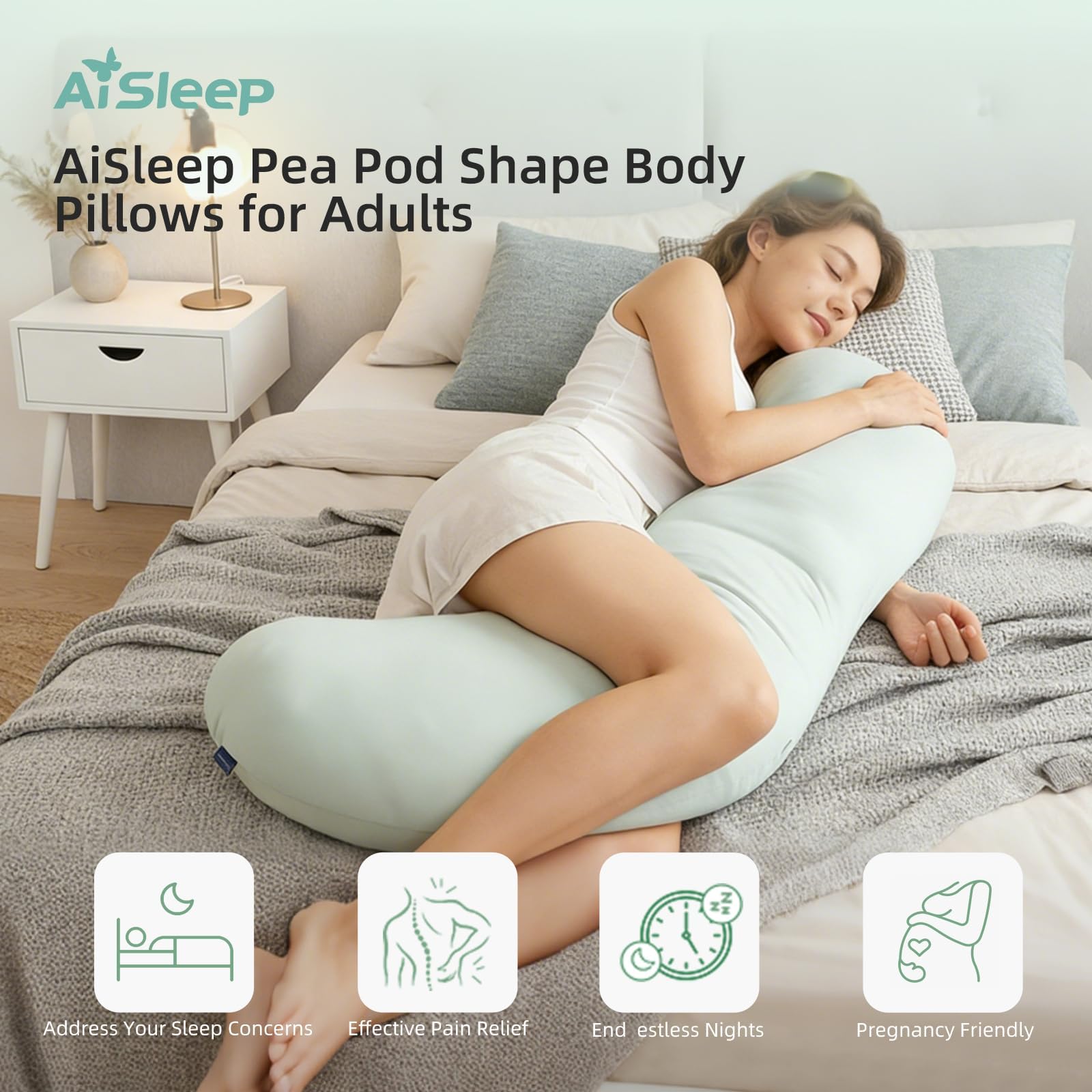 AISLEEP close-up of shredded memory foam fill for balanced comfort