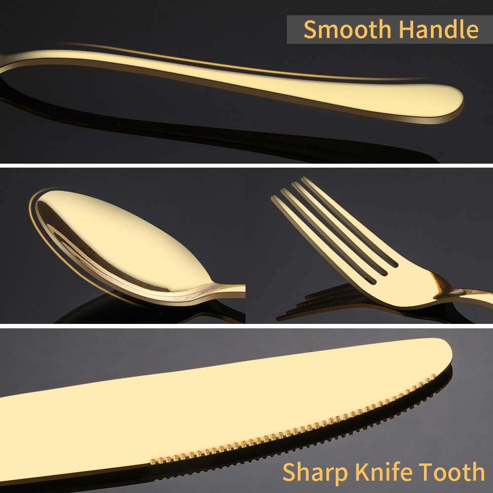 Aisoso full table setting demonstrating coordinated gold flatware enhancing placeware