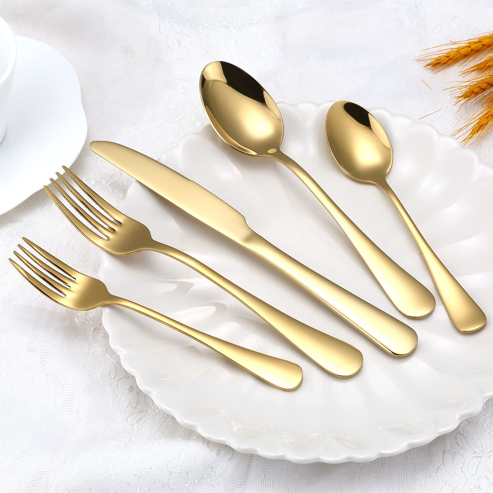 Aisoso teaspoon with salad fork pair showcasing proportional sizes and refined edges