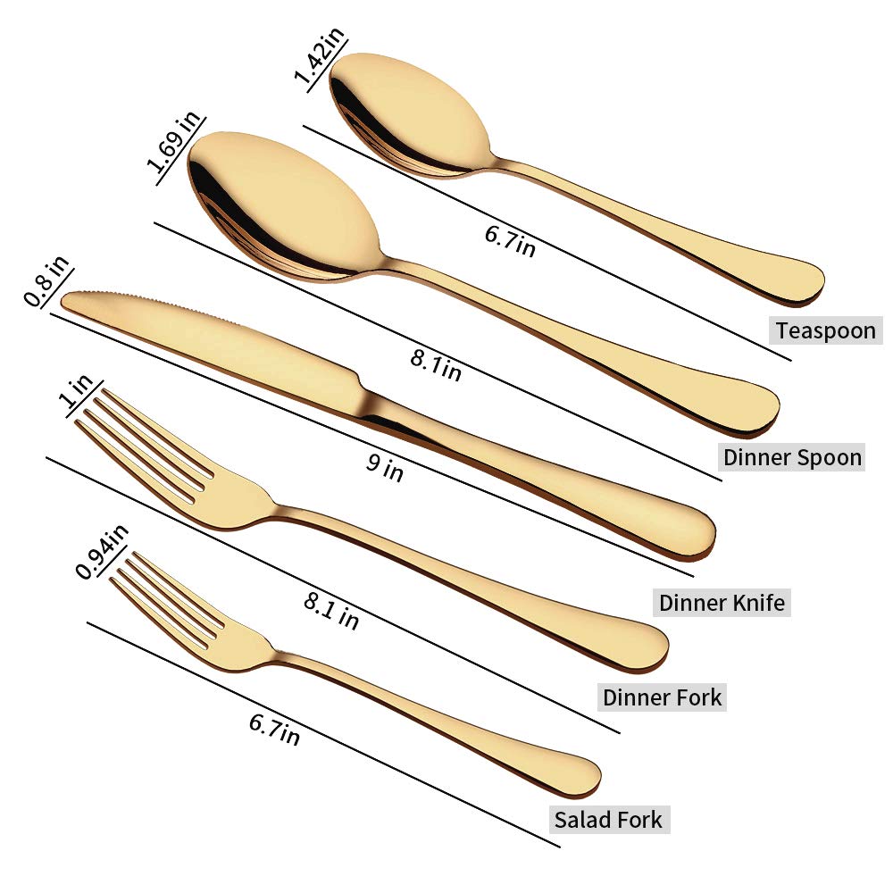 Aisoso polished spoon bowl close-up highlighting corrosion-resistant gold sheen