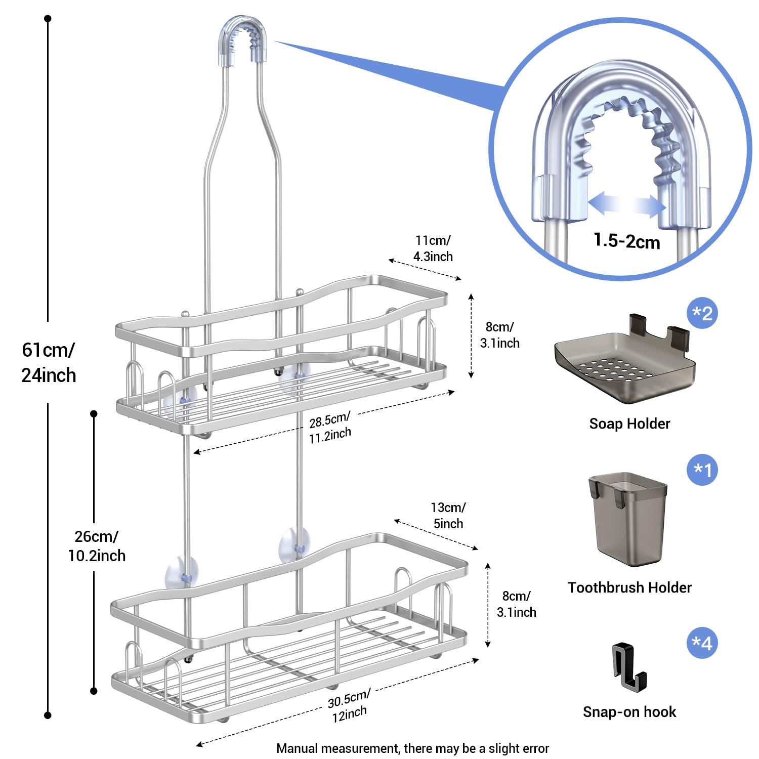 Aitatty lifestyle shot of bathroom organization creating tidy shower space
