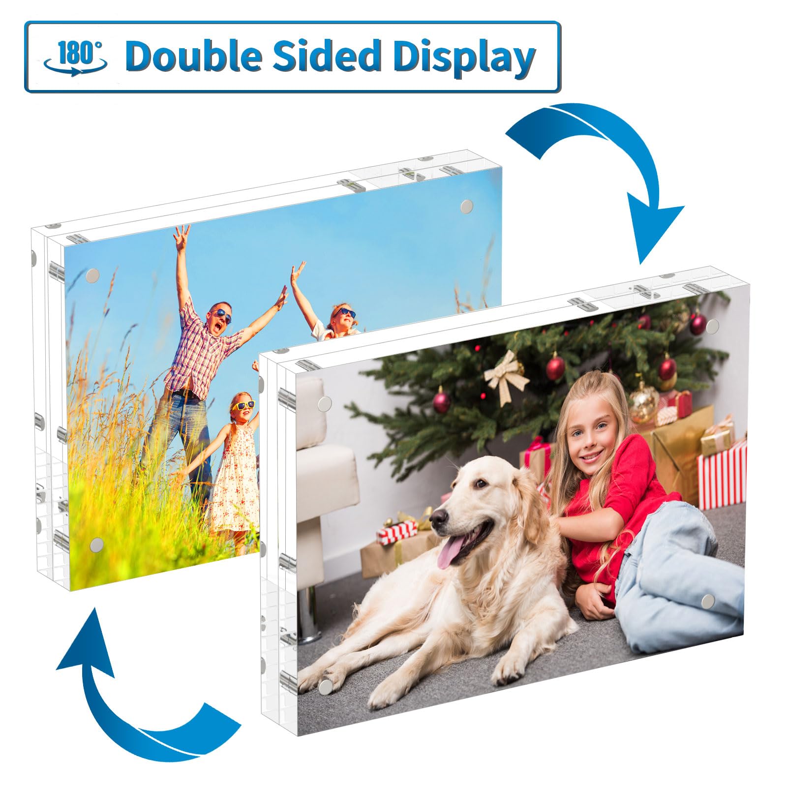 AITEE corner magnet detail showing secure hold and easy photo changes benefit