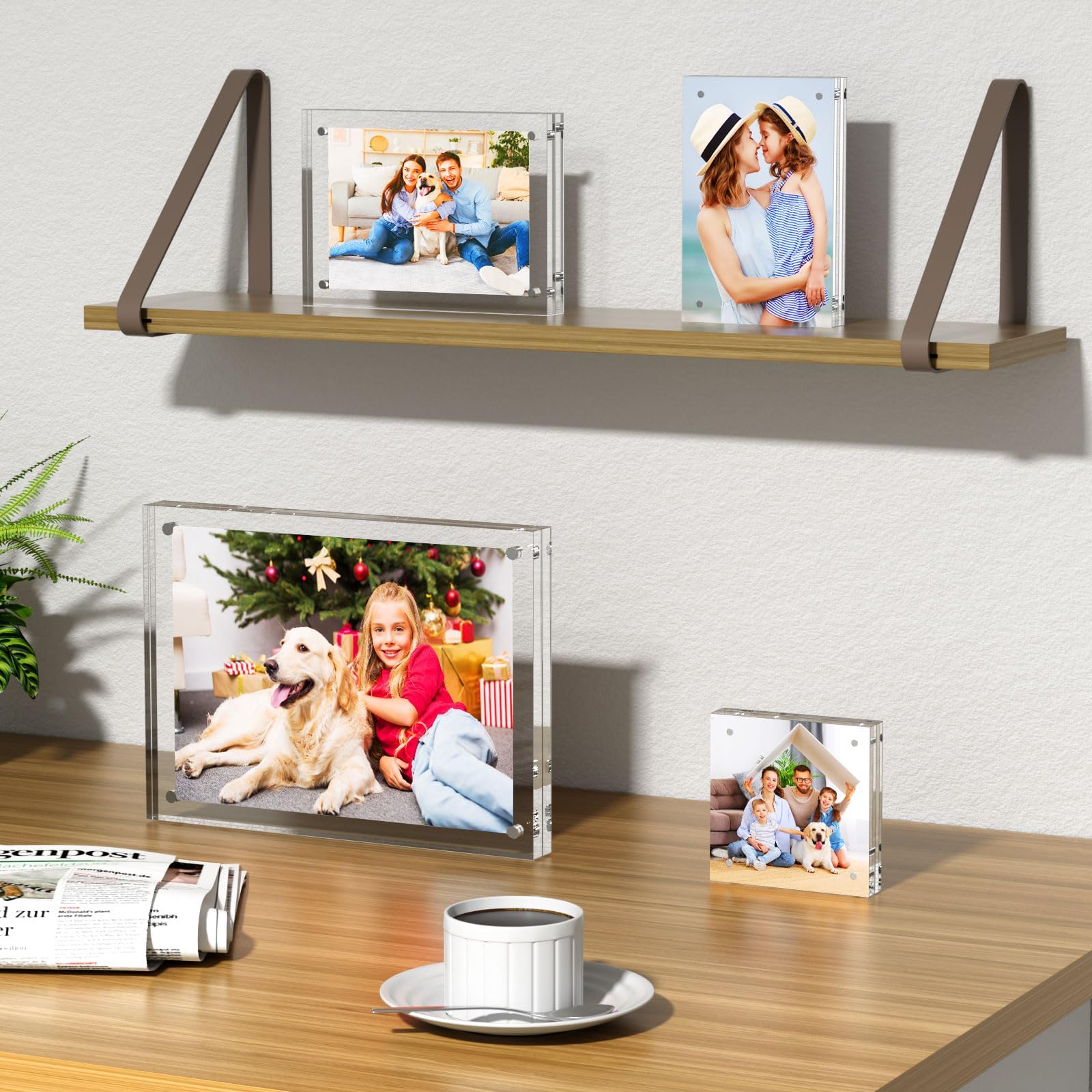 AITEE frames arranged on a desk showing styled home office benefit