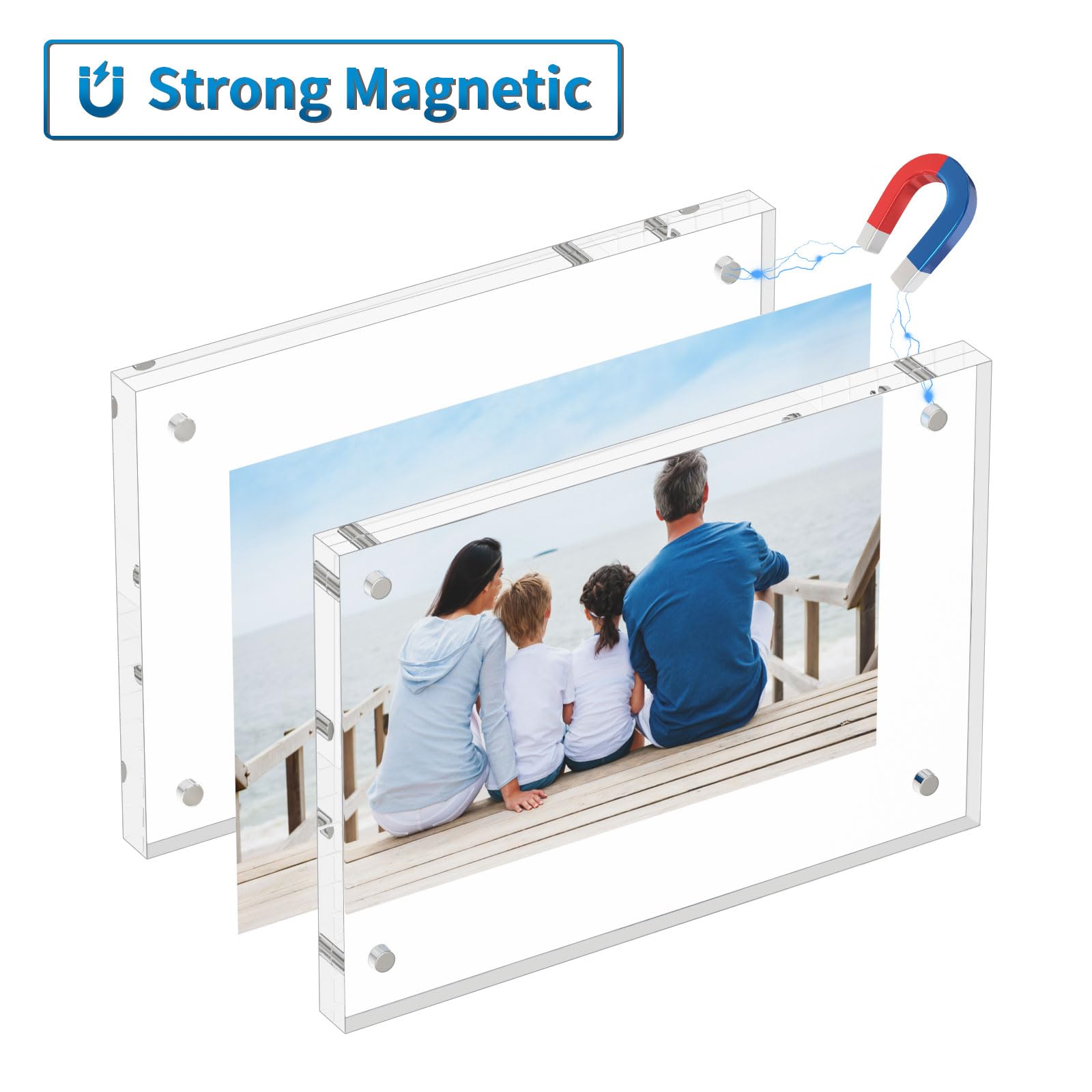 AITEE double-sided photo display illustrating two images visible and versatile benefit