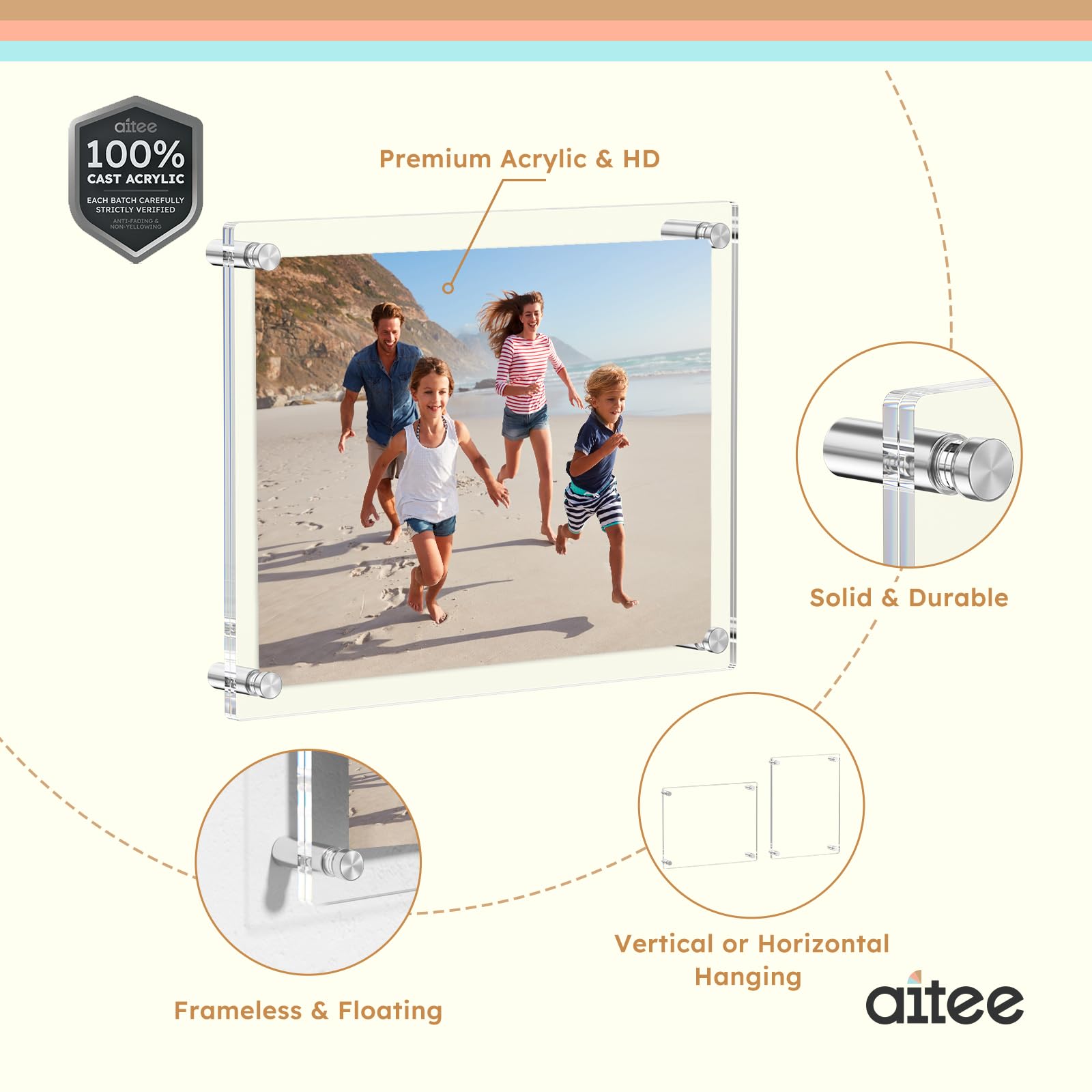 AITEE hardware kit with screws and anchors for easy installation