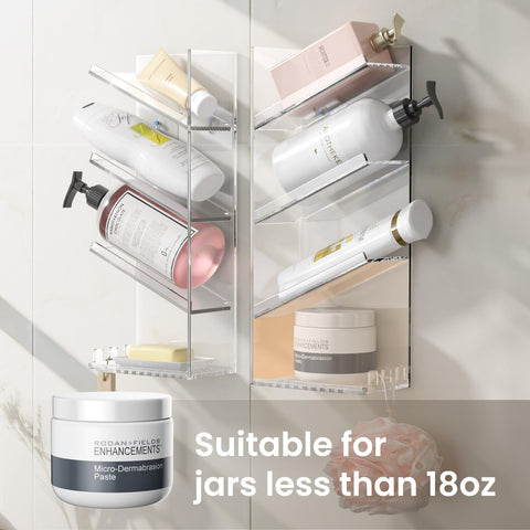 AITEE installed in shower demonstrating tidy storage and quick access to toiletries