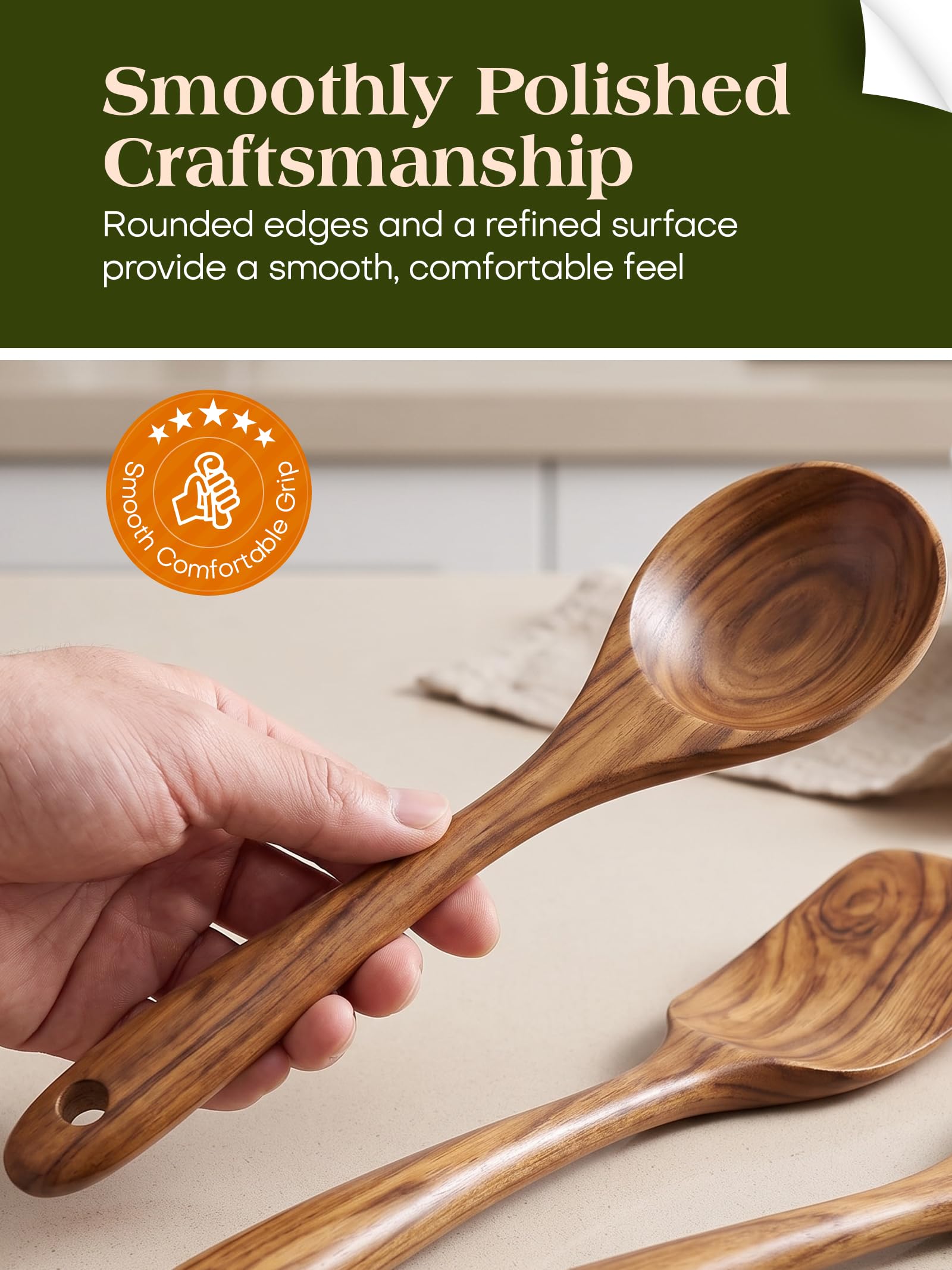 AIUHI ladle and spaghetti server in use serving pasta and soup efficiently