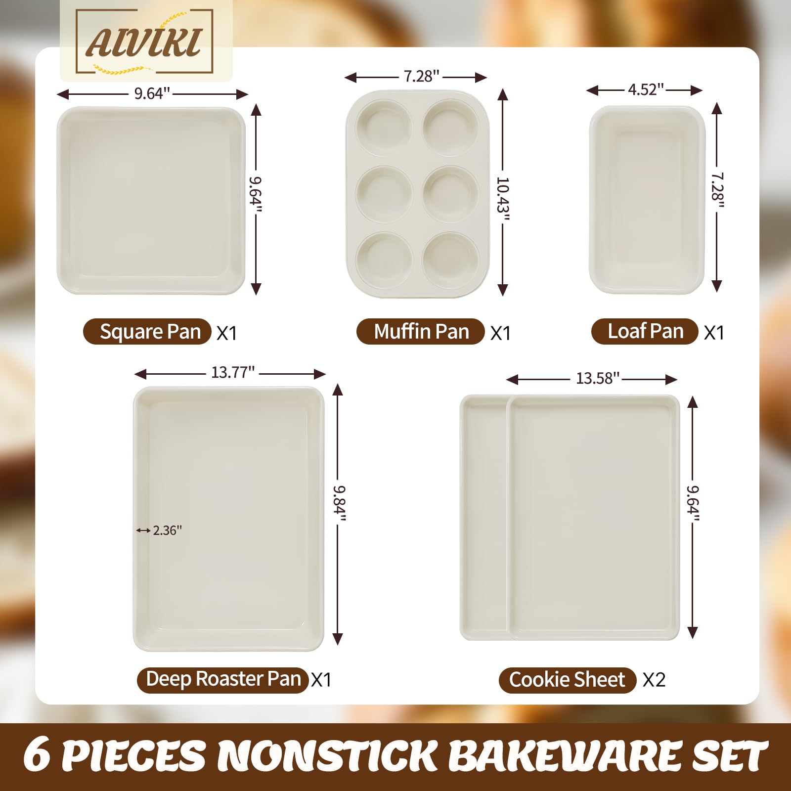 AIVIKI cookie sheet close-up highlighting smooth nonstick surface for easy release