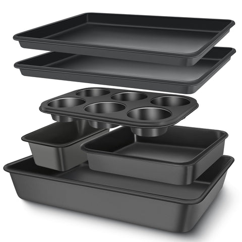 AIVIKI front view of full 6-piece bakeware set, professional organization benefit