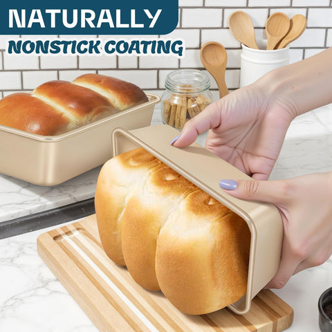 AIVIKI muffin pan filled with fresh muffins showing consistent rise and effortless removal benefit