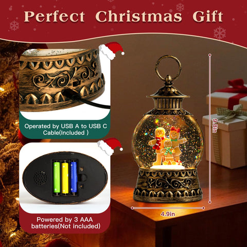 Aixuler gingerbread illuminated at night demonstrating warm flashing light ambiance