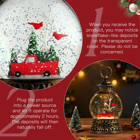 Aixuler size scale with hand showing compact portable holiday decoration