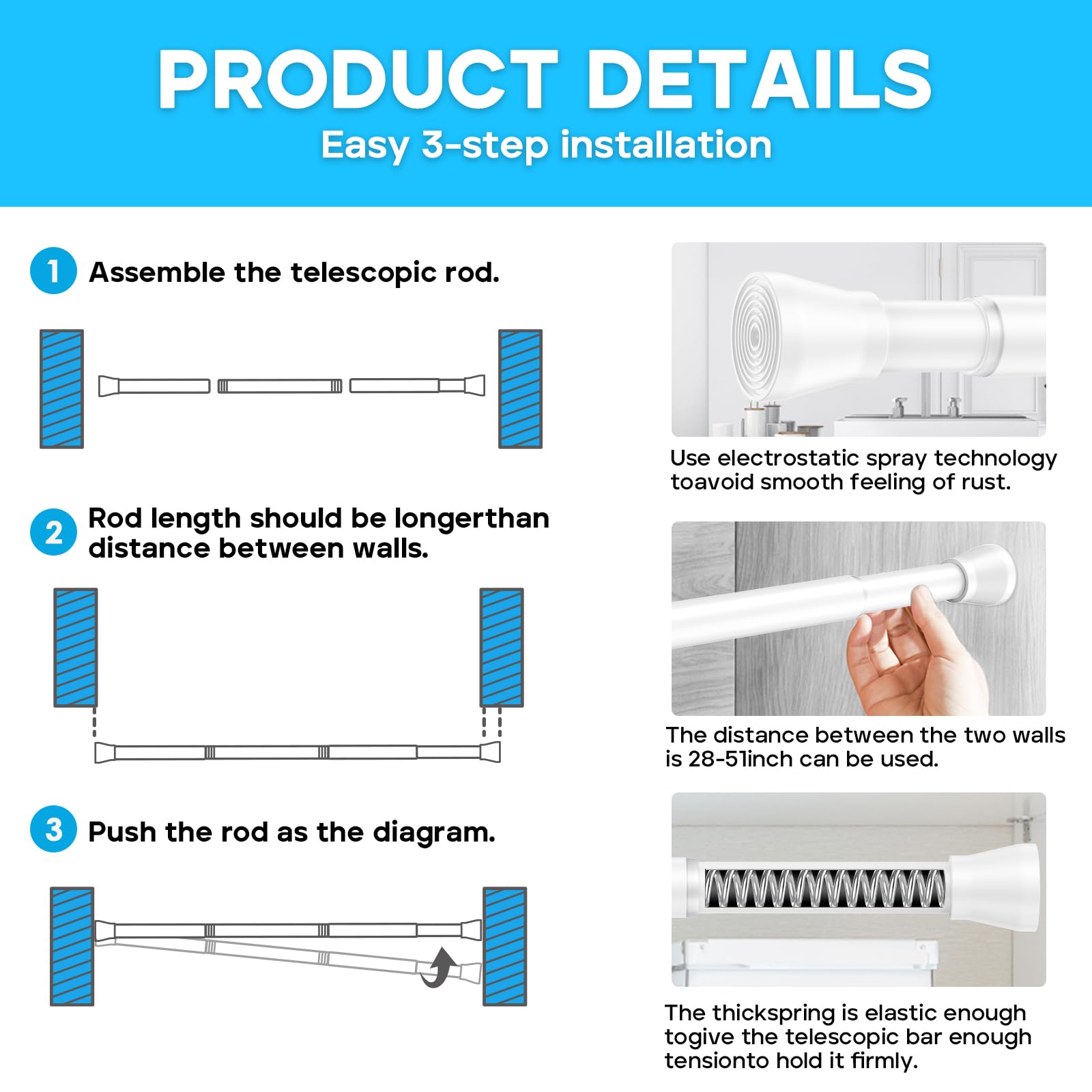 AIZESI product packaging and instructions showing included parts and setup