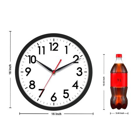 AKCISOT wall clock in living room offering quiet timekeeping and decor benefit