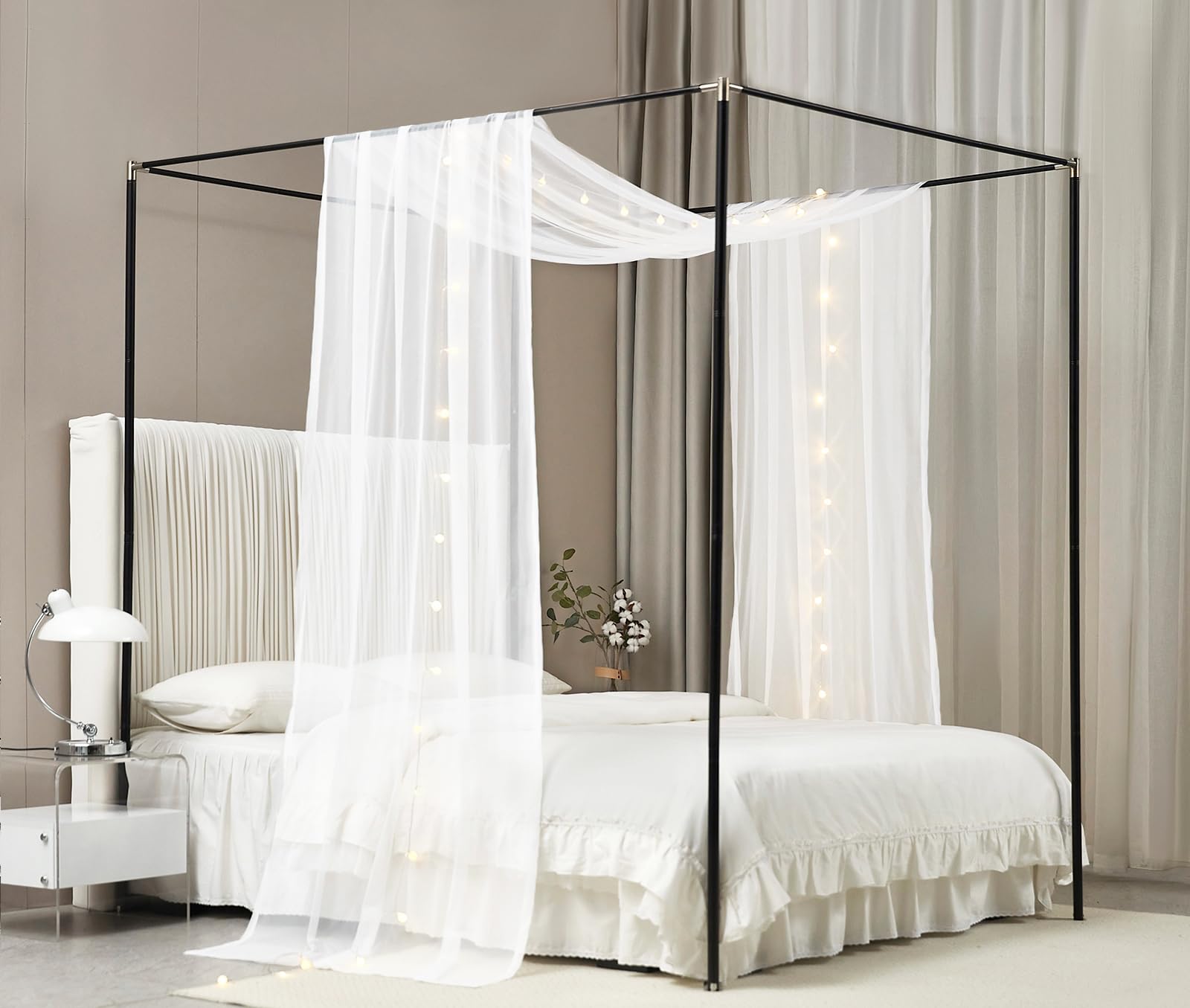 Akiky in staged bedroom setting showing romantic ambiance and styling idea