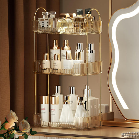 akinbas lifestyle on vanity adds elegant, space-saving organization