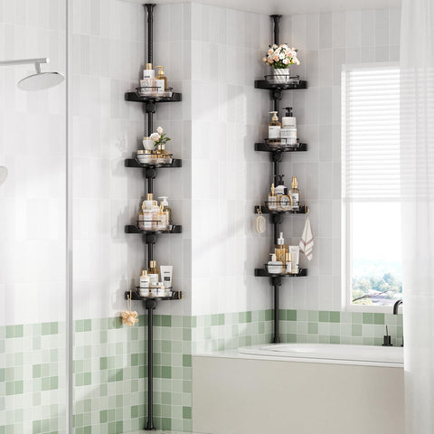 akinbas rotating shelf action demonstrating quick access to toiletries