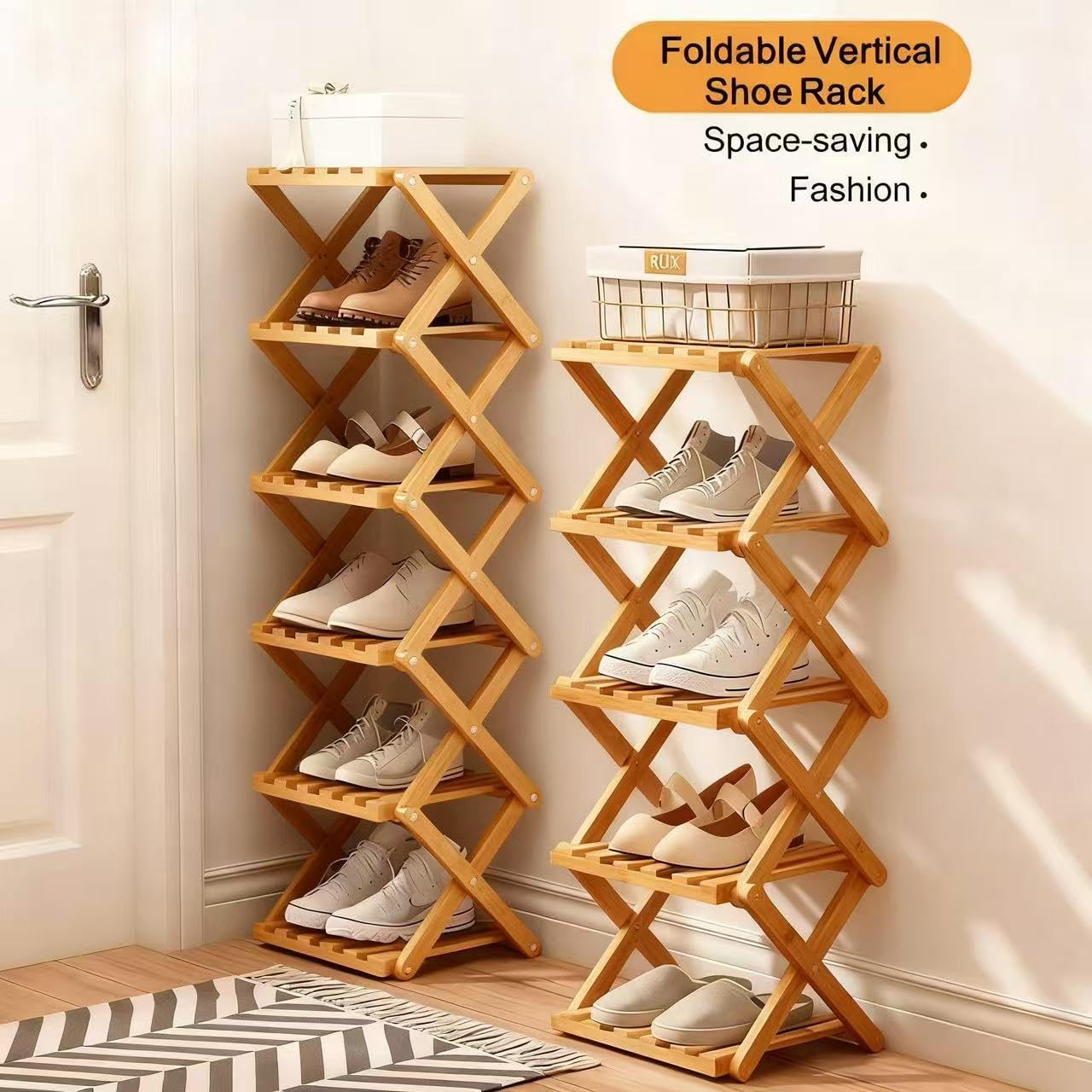 Akloya folded flat for transport demonstrating easy portability and space saving