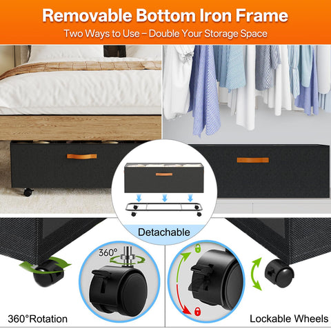 AKODENORA lifestyle bedroom scene illustrating tidy organized storage