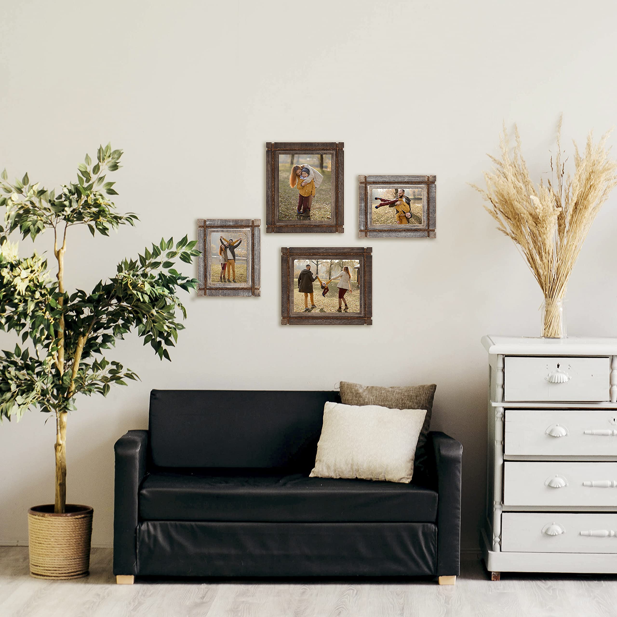 AKRILANE frame next to an 8x10 photo showing accurate size fit and framing convenience