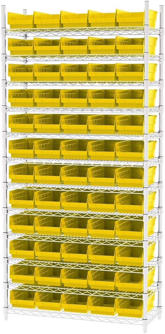 Akro-Mils bin with cups and dividers showing customizable organization