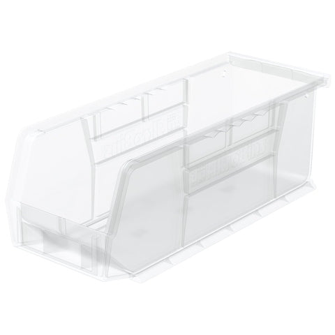akro-mils front view clear AkroBin showing transparent visibility and quick ID