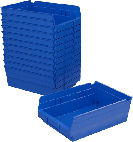 Akro-Mils front view showing blue bin with easy-access lip for quick retrieval