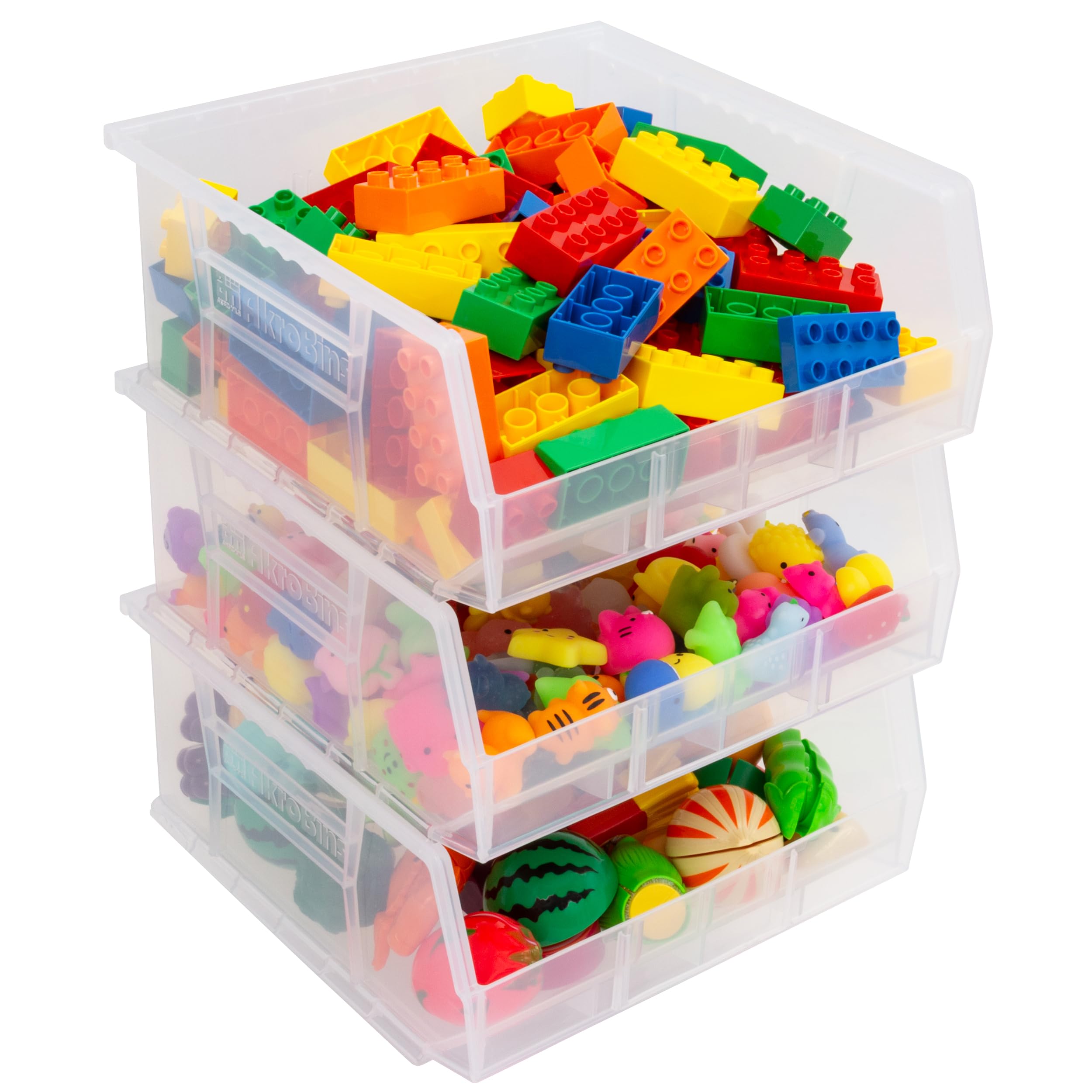 Akro-Mils bin on a workbench organizing hardware with accessible sorting benefit